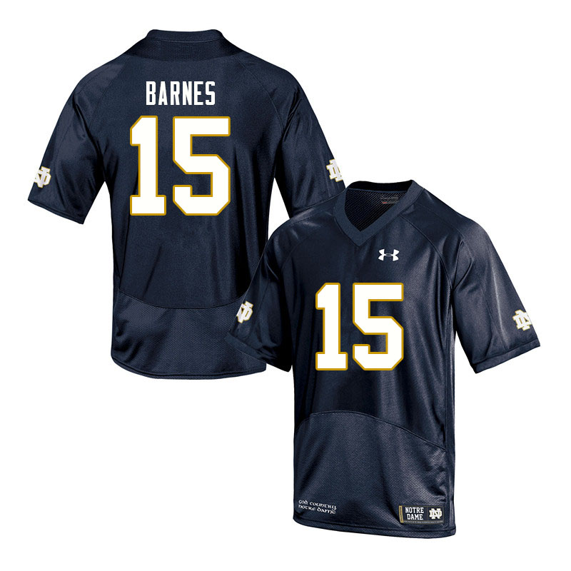 Men's NCAA Notre Dame Fighting Irish #15 Ryan Barnes Stitched College Under Armour Authentic Navy Football Jersey ZM10G35HV